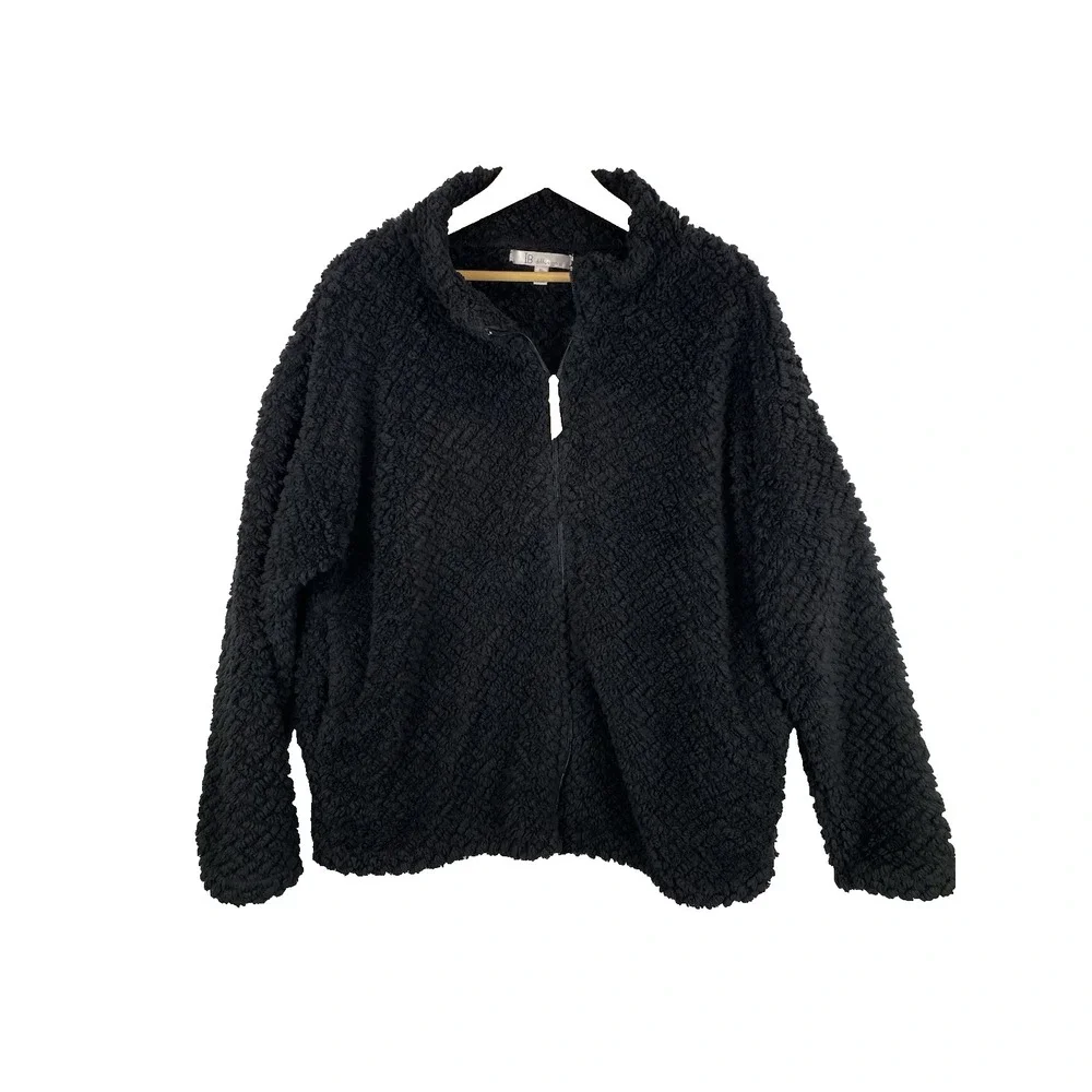 IB Diffusion Women's Fleece Jacket Size XL Lagenlook‎ Casual Comfy Warm